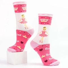 Kids Socks - Sugar Plum Fairy Ballerina I Love Ballet Pink