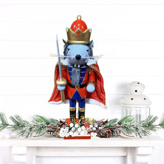 Mouse King 14-Inch Wooden Nutcracker