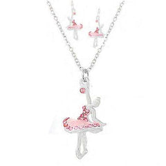 3D Ballerina Necklace/Earring Set Gifts Dasha Designs