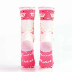 Kids Socks - Sugar Plum Fairy Ballerina I Love Ballet Pink