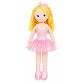 Ballerina Dolly Plush – 15" Soft Ballet Doll with Organza Tutu