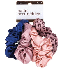Lindo Satin Scrunchie Hair Ties (4pcs/set) - Large Size