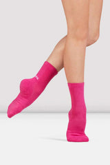 Blochsox Dance Socks Crew Length Hot Pink