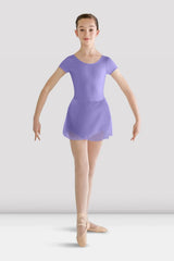 Bloch Girls Prisha Short Sleeve Skirted Leotard CL8262 | Classic Georgette Dance Dress