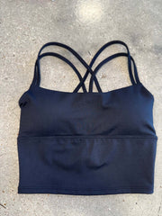 Bloch Z55773G Double Strap crop top Element Black