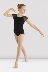 Mesh Leotard - Girls Cap Sleeve