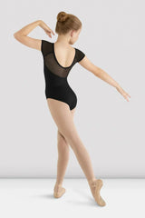 Mesh Leotard - Girls Cap Sleeve