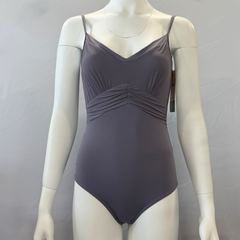 Nikolay vanity camisole mesh cap sleeve leotard with empire waist