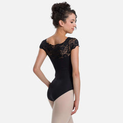 Só Dança SL208 Mirielle Adult Cap Sleeve Leotard with Lace Back
