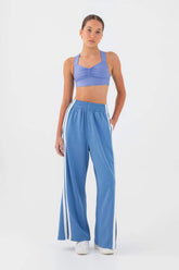 Every Turn Split-Step wide leg pant with stretch waistband and relaxed fit