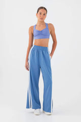 Every Turn Split-Step wide leg pant with stretch waistband and relaxed fit