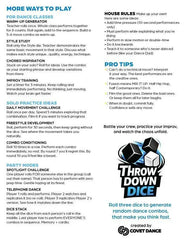 Throw Down Dice Dance Game Rules 1