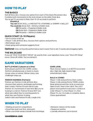 Throw Down Dice Dance Game Rules 2