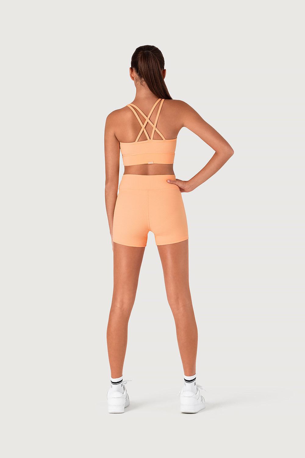 Bloch Z55772G Rib Striker crop top apricot