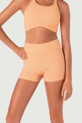 Bloch D55768G Rib Striker Shorts Child Apricot