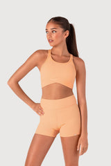 Bloch D55768G Rib Striker Shorts Child Apricot