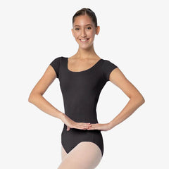 Adult Microfiber Classic Cap Sleeve Leotard Leotards Só Dança Adult P Black