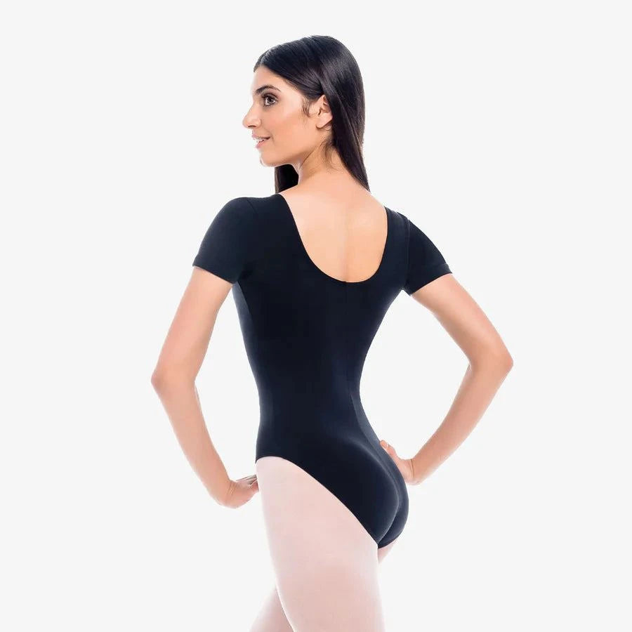 Adult Short Sleeve Basic Leotard Leotards Só Dança Adult P Black