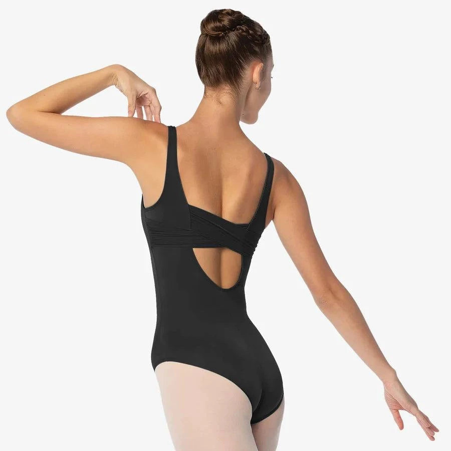 Adult Tank Leotard with Criss-Cross Straps Leotards Só Dança Adult P Black
