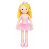15-inch ballerina dolly plush with organza tutu and ballet slippers