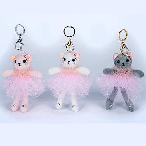 Ballerina Kitten Bag Tag Gifts Dasha Designs Pink