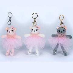 Ballerina Kitten Bag Tag Gifts Dasha Designs Pink