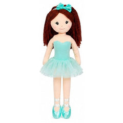15-inch ballerina dolly plush with organza tutu and embroidered face