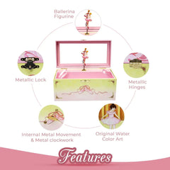 Ballerina Music Box - Heart-Shaped