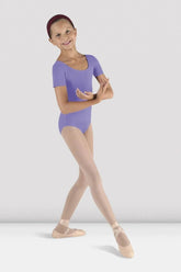 Bloch CL5402 girls short sleeve round neck leotard in classic style