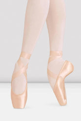 Bloch European Balance pointe shoes showing curved last and tapered box design