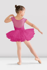 Black Bloch Girls Hanami tutu leotard with mesh sleeves and tulle skirt