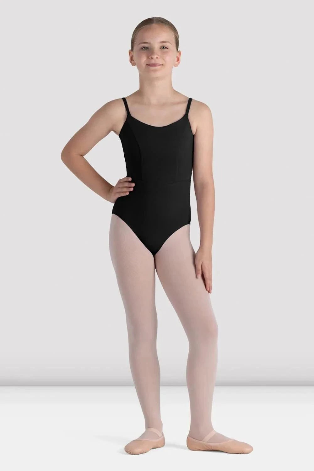 Black Bloch Girls Rihanna double scoop back leotard