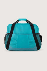 Turquoise Bloch Recital dance bag with glitter trim and multiple pockets