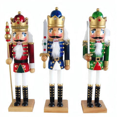 15-inch Royal King wooden nutcrackers figure in a colorful uniform