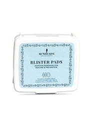 Capezio Bunheads Blister Pads in a white plastic hard-shell container with a blue label showing product details and floral border