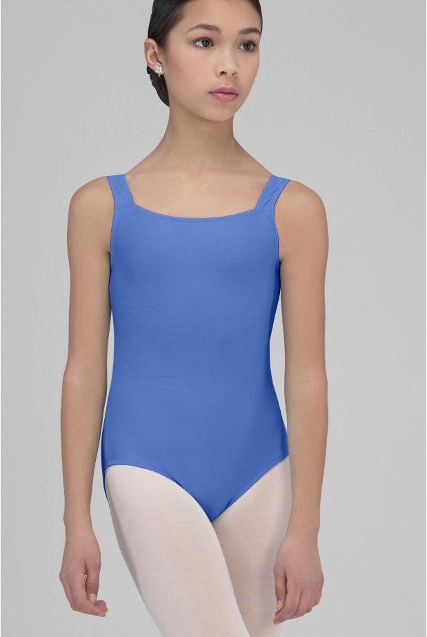 Wear Moi Emeraude square cut tank leotard French Blue