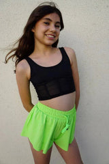 Trendy Trends 723SK Kids Flutter Skort Youth Neon Green