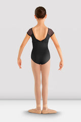 Girls Heart Mesh Cap Sleeve Leotard Leotards Bloch