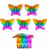 Rainbow Butterfly Hair Claw Hair Accessories Mavi Bandz