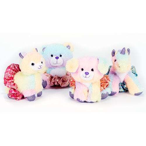 Sherbet Animal Plush w/Tutu Scrunchie Gifts Dasha Designs