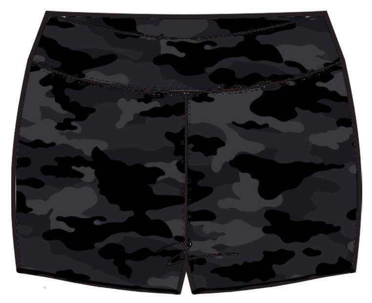 Black Camo Sport Short Bottoms Candy Pink
