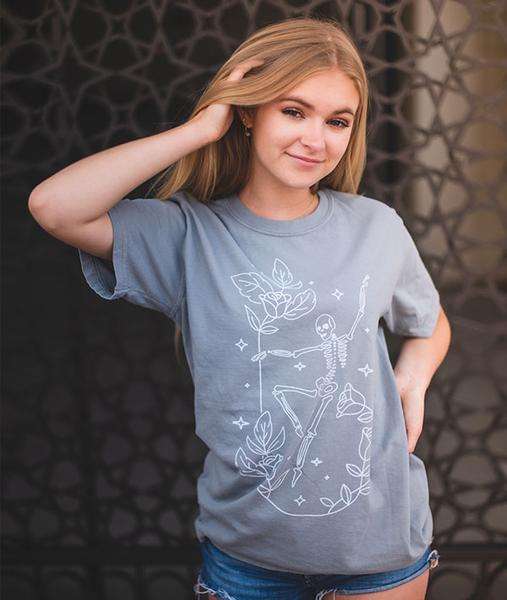 Covet DanceBones and Roses - Dancing Skeleton Tee