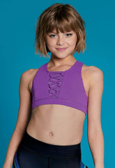 Brooklyn Lace Up Bra Top Tops Ivy Sky Child L Dahlia/Iris