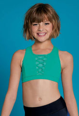 Brooklyn Lace Up Bra Top Tops Ivy Sky Child L Stellar/Wasabi
