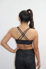 Camo Sport Bra Top Tops Candy Pink