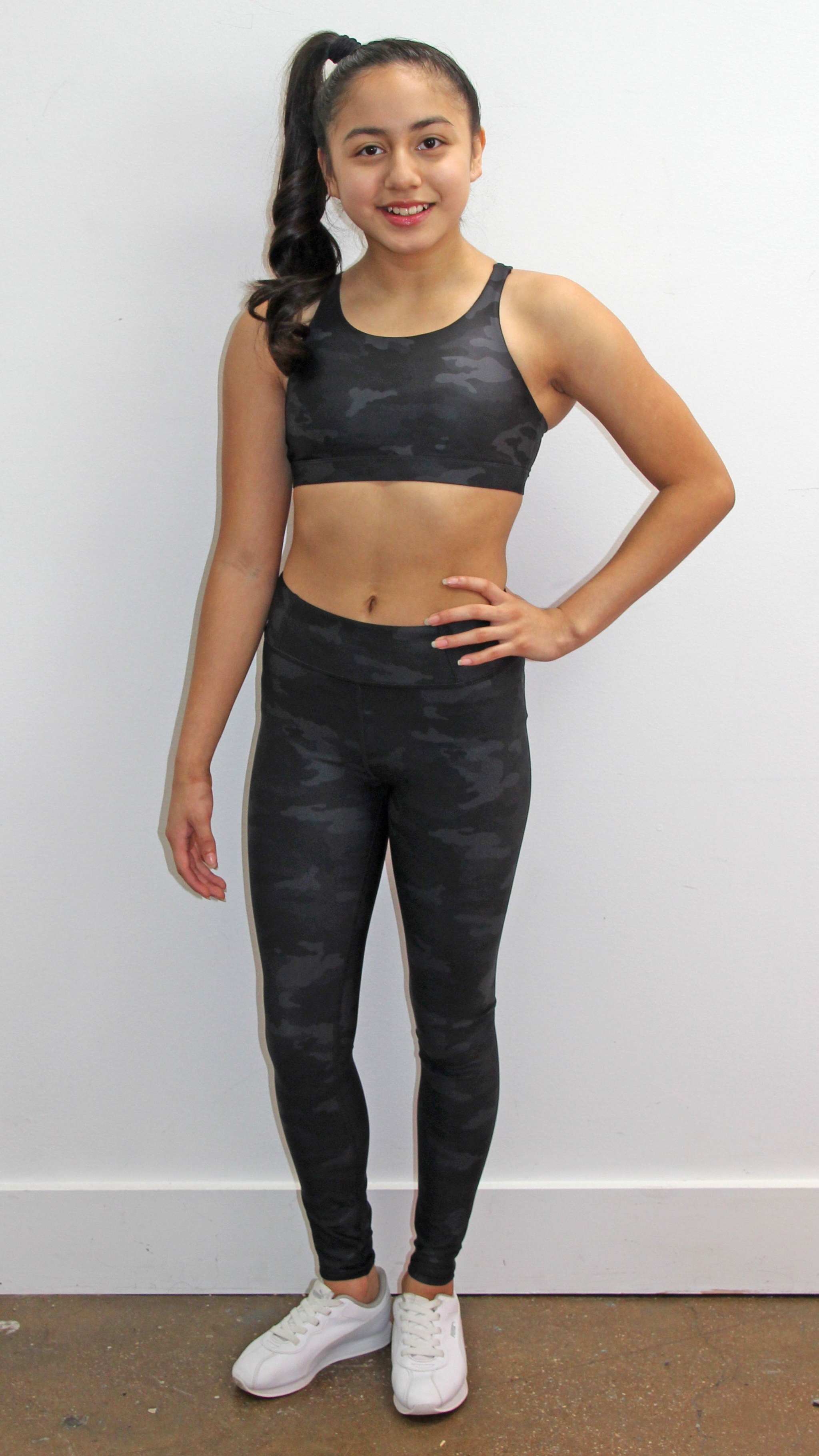 Camo Sports Bra (Black/Gray)