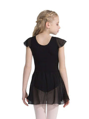 Skirted Leotard - Child Lined Flutter Sleeve Dress