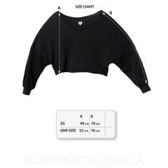 Crop Dance Maxi Sweatshirt Tops Non Posso, Ho Danza