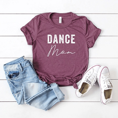 Dance Mom Short Sleeve Tee Tops Canvas+Bella Adult S Plum