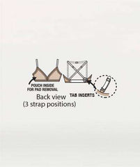 Deep Plunge Removable Padded Cup Convertible Bra Undergarments Body Wrappers